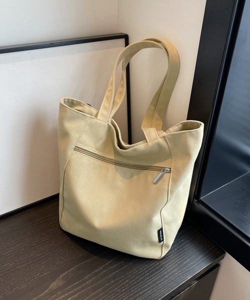 Miniministore（ミニミニストア）の「キャンバストートバッグ 韓国肩掛けバッグ（トートバッグ・レディース・ベージュ/ブラック/アイボリー/キャメル/ブラック系2・FREE）」の17枚目の写真