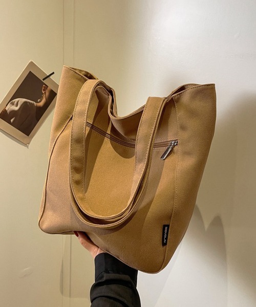 Miniministore（ミニミニストア）の「キャンバストートバッグ 韓国肩掛けバッグ（トートバッグ・レディース・ベージュ/ブラック/アイボリー/キャメル/ブラック系2・FREE）」の21枚目の写真