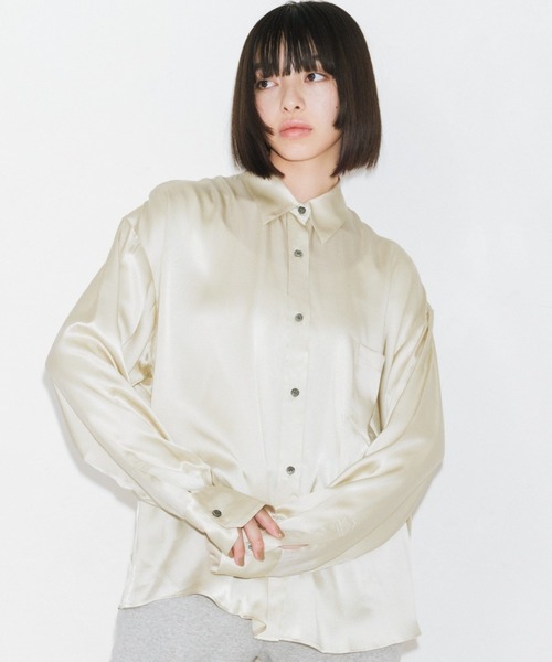 ENCIRCLE エンサークル Go to shirt シルク シャツ 日本製 ENCIRCLE/エンサークル】Go to silk shirt/ゴートゥーシルク