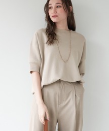 MICA&DEAL | スムースニットハーフスリーブニットプルオーバー(ニット/セーター)
