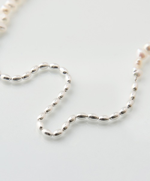 Jieda（ジエダ）の「PEARL SWITCHING NECKLACE（ネックレス・メンズ・シルバー・ONESIZE）」の4枚目の写真