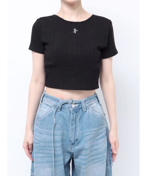 jouetie（ジュエティ）の「ハーフスリーブバックオープンリボントップス（Tシャツ/カットソー・レディース・ブラック/オフホワイト/ピンク/その他1・MEDIUM）」の17枚目の写真