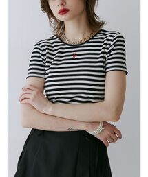 jouetie | ハーフスリーブバックオープンリボントップス(Tシャツ/カットソー)