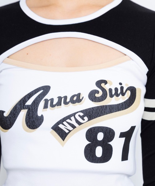 ANNA SUI NYC(アナ スイ エヌ ワイ シー)の「ANNA SUI NYC SPORT クレリック ロングスリーブ Tシャツ 【SP】(Tシャツ/カットソー・レディース・グレー/ブルー/ブラック・M/S)」の5枚目の写真