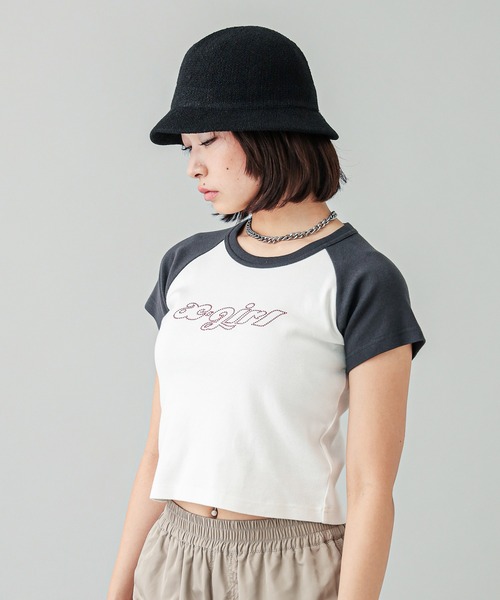 X-girl（エックスガール）の「LOGO BUCKET HAT（ハット・レディース・ブラック/ホワイト・ONE SIZE）」の18枚目の写真