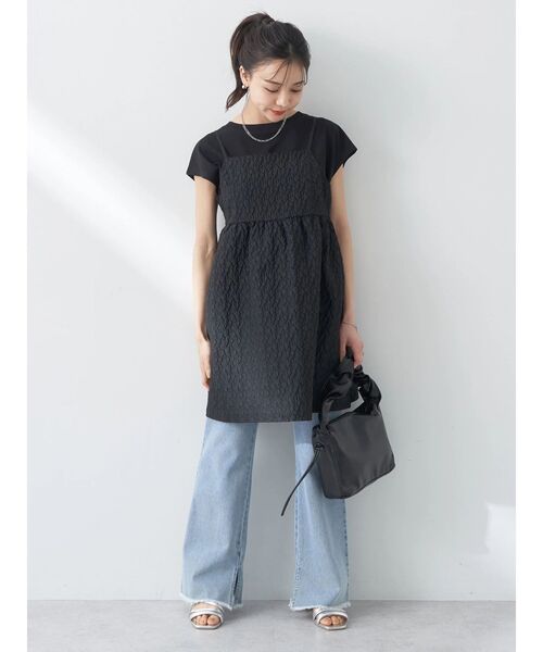 earth music&ecology（アースミュージックアンドエコロジー）の「アジャストハンドルバッグ（ハンドバッグ・レディース・サックスブルー/アイボリー/ブラック・FREE）」の6枚目の写真