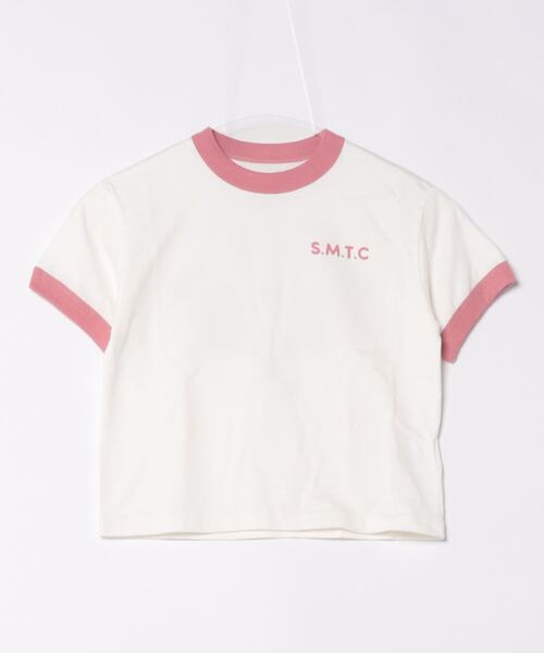 Smoothy（スムージー）の「Smoothy Ringer T shirt / スムージー リンガー Tシャツ（Tシャツ/カットソー・キッズ・ホワイト×ピンク/パープル系その他・SMALL/MEDIUM/LARGE/X-LARGE）」の8枚目の写真