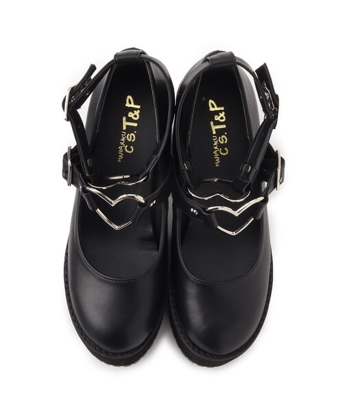 cs T&P（シーエスティーアンドピー）の「厚底ハートベルト付きパンプス 24SS（パンプス・レディース・ブラック/ブラック系1/ピンク系・S/M/L/LL）」の14枚目の写真