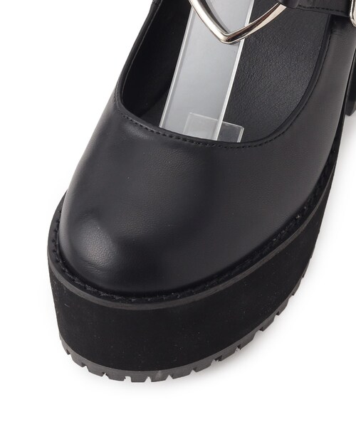 cs T&P（シーエスティーアンドピー）の「厚底ハートベルト付きパンプス 24SS（パンプス・レディース・ブラック/ブラック系1/ピンク系・S/M/L/LL）」の16枚目の写真