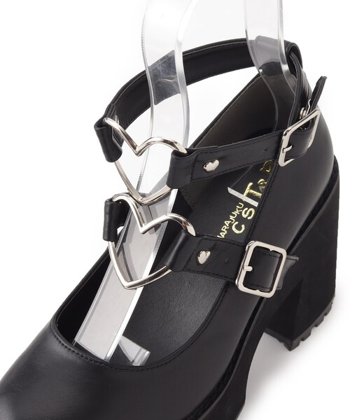 cs T&P（シーエスティーアンドピー）の「厚底ハートベルト付きパンプス 24SS（パンプス・レディース・ブラック/ブラック系1/ピンク系・S/M/L/LL）」の17枚目の写真