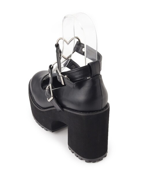 cs T&P（シーエスティーアンドピー）の「厚底ハートベルト付きパンプス 24SS（パンプス・レディース・ブラック/ブラック系1/ピンク系・S/M/L/LL）」の20枚目の写真