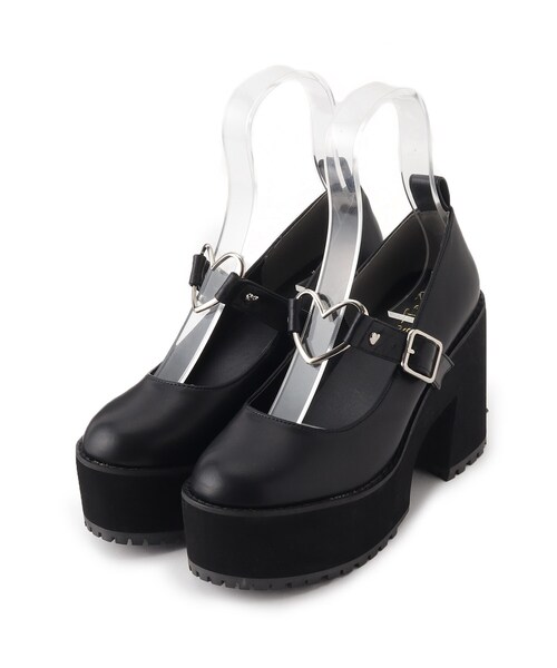 cs T&P（シーエスティーアンドピー）の「厚底ハートベルト付きパンプス 24SS（パンプス・レディース・ブラック/ブラック系1/ピンク系・S/M/L/LL）」の21枚目の写真