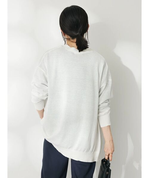 CRAFT STANDARD BOUTIQUE（クラフトスタンダードブティック）の「強撚綿ニットカーディガン（カーディガン/ボレロ・レディース・アイボリー/ネイビー/イエロー/レッド/グレー・FREE）」の10枚目の写真