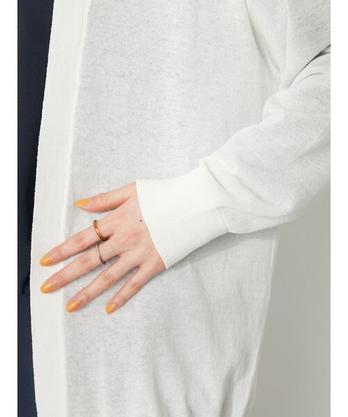 CRAFT STANDARD BOUTIQUE（クラフトスタンダードブティック）の「強撚綿ニットカーディガン（カーディガン/ボレロ・レディース・アイボリー/ネイビー/イエロー/レッド/グレー・FREE）」の12枚目の写真