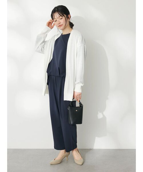 CRAFT STANDARD BOUTIQUE（クラフトスタンダードブティック）の「強撚綿ニットカーディガン（カーディガン/ボレロ・レディース・アイボリー/ネイビー/イエロー/レッド/グレー・FREE）」の14枚目の写真
