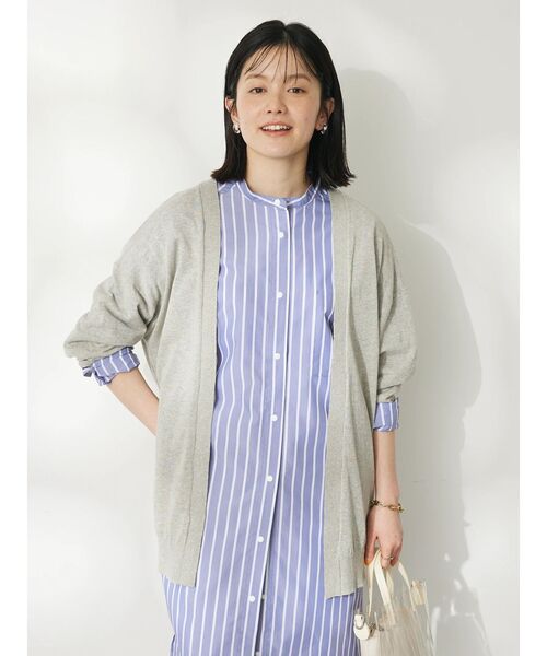 CRAFT STANDARD BOUTIQUE（クラフトスタンダードブティック）の「強撚綿ニットカーディガン（カーディガン/ボレロ・レディース・アイボリー/ネイビー/イエロー/レッド/グレー・FREE）」の19枚目の写真