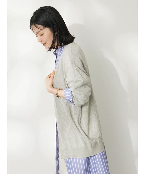 CRAFT STANDARD BOUTIQUE（クラフトスタンダードブティック）の「強撚綿ニットカーディガン（カーディガン/ボレロ・レディース・アイボリー/ネイビー/イエロー/レッド/グレー・FREE）」の20枚目の写真