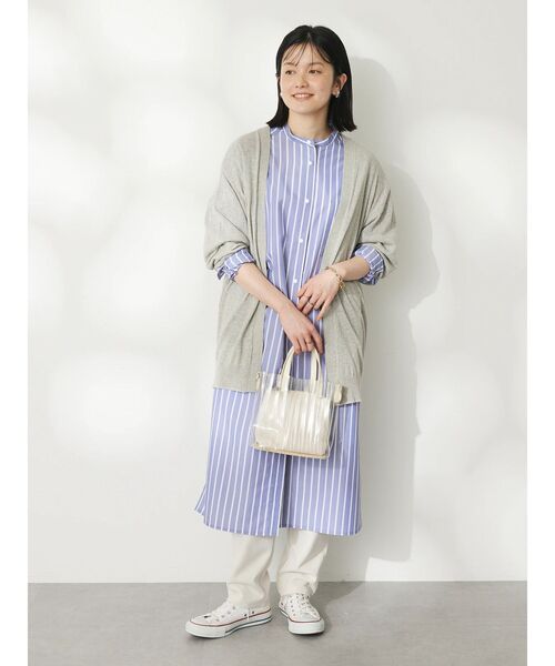 CRAFT STANDARD BOUTIQUE（クラフトスタンダードブティック）の「強撚綿ニットカーディガン（カーディガン/ボレロ・レディース・アイボリー/ネイビー/イエロー/レッド/グレー・FREE）」の22枚目の写真