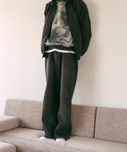 COLIN（コリン）の「COLIN:12oz OVERDYED DENIM BAGGY  PANTS / オーバーダイ デニム バギーパンツ（デニムパンツ・メンズ・インディゴブルー/ブラック・M/L）」の4枚目の写真