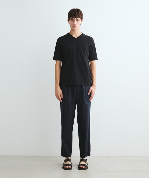 three dots(スリードッツ)の「パウダリーコットン VネックTシャツ(Tシャツ/カットソー・メンズ・ホワイト/ネイビー/ブラック/ライトグレー・LARGE/MEDIUM/SMALL)」の9枚目の写真