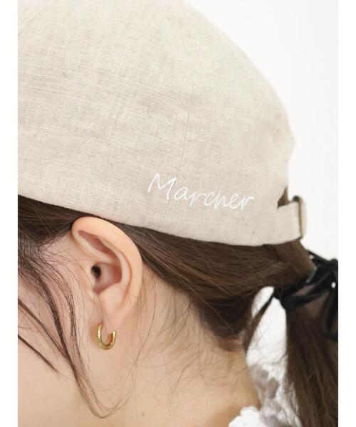 Samansa Mos2（サマンサ モスモス）の「リネンバックロゴ刺繍キャップ（ハット・レディース・ネイビー/ベージュ/キャメル・F）」の9枚目の写真