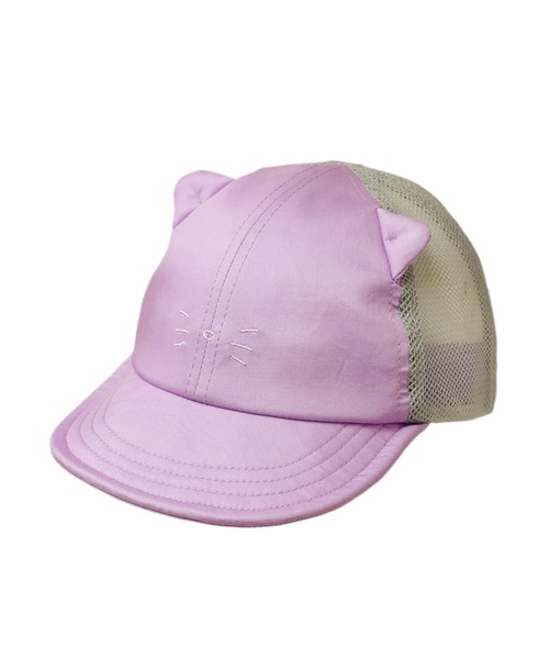 14+(イチヨンプラス)の「Mesh Base Cat Cap(キャップ・キッズ・ピンク/パープル/ブラック/ホワイト・kids-L/kids-XL)」の3枚目の写真