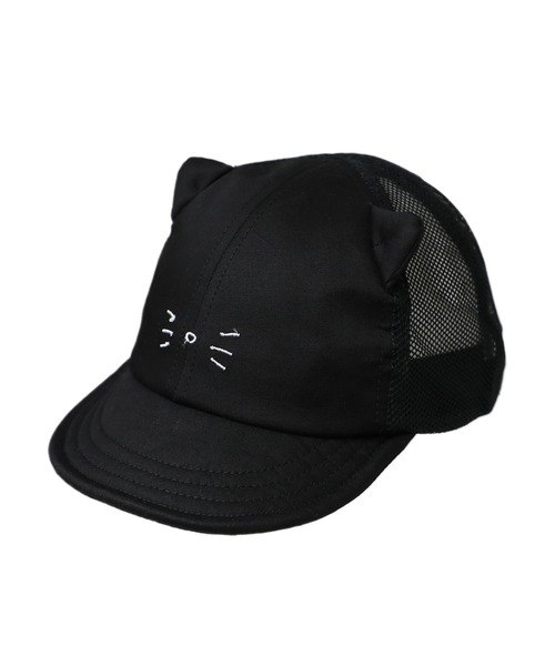 14+(イチヨンプラス)の「Mesh Base Cat Cap(キャップ・キッズ・ピンク/パープル/ブラック/ホワイト・kids-L/kids-XL)」の1枚目の写真