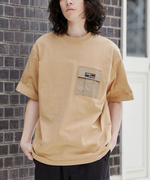 coen(コーエン)の「<Parknik>アウトドアポケットTシャツ(Tシャツ/カットソー・メンズ・ホワイト/パープル/ベージュ/ブラック/ネイビー・S/XL/L/M)」の3枚目の写真