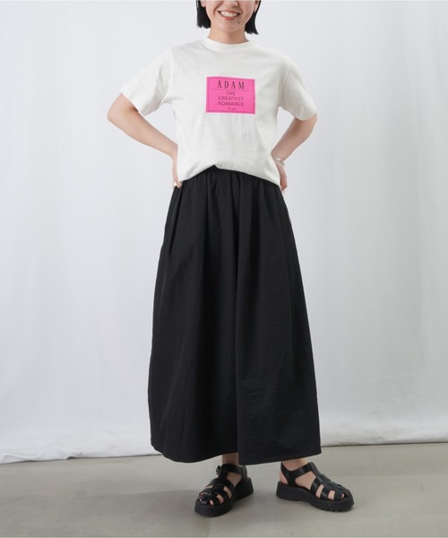 LUCA/LADY LUCK LUCA(ルカ/レディラックルカ)の「LC/LLL ボックスロゴプリントTシャツ(Tシャツ/カットソー・レディース・ブラック/ライトグリーン/ライトグレー/オフホワイト・FREE)」の9枚目の写真