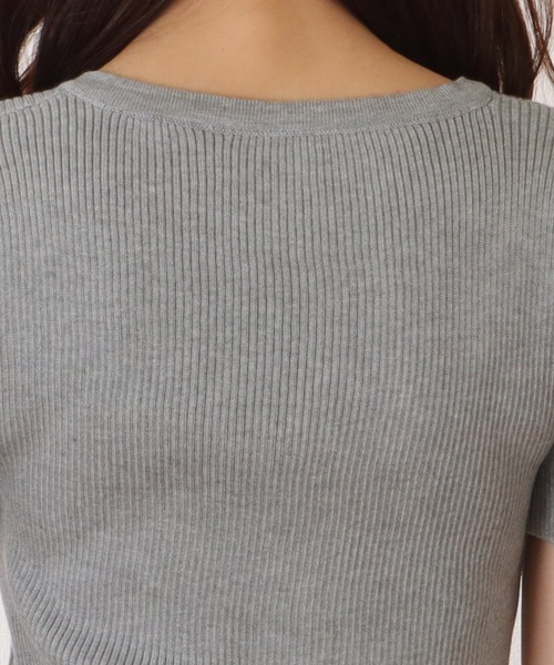 Lace Ladies（レースレディース）の「フロント レースアップ コンパクト 半袖 トップス（Tシャツ/カットソー・レディース・ホワイト/ブラック/グレー・FREE）」の22枚目の写真