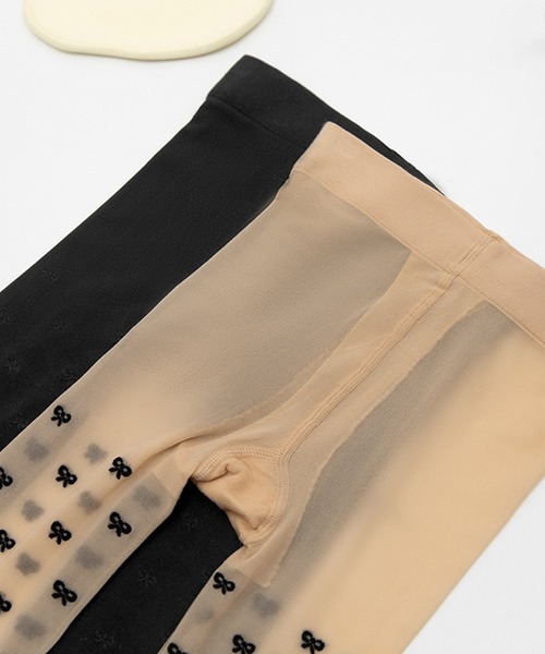 Jasmine Grandiflorum（ジャスミングランディフローラム）の「【Jasmine】リボンハート柄ストッキング（タイツ/ストッキング・レディース・ブラック系その他2/ブラック系その他/ベージュ系その他/ベージュ系その他2・FREE）」の14枚目の写真