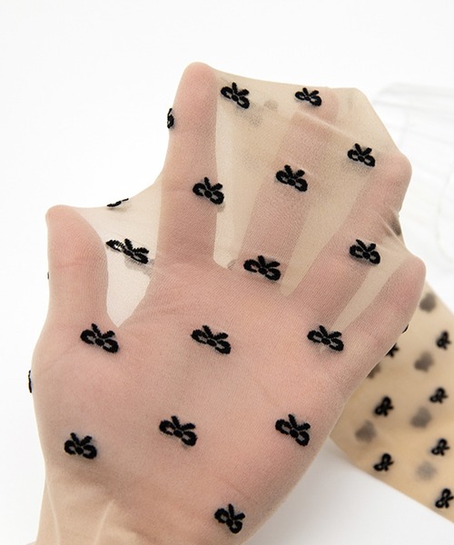 Jasmine Grandiflorum（ジャスミングランディフローラム）の「【Jasmine】リボンハート柄ストッキング（タイツ/ストッキング・レディース・ブラック系その他2/ブラック系その他/ベージュ系その他/ベージュ系その他2・FREE）」の15枚目の写真