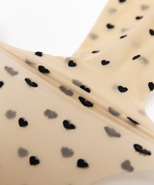 Jasmine Grandiflorum（ジャスミングランディフローラム）の「【Jasmine】リボンハート柄ストッキング（タイツ/ストッキング・レディース・ブラック系その他2/ブラック系その他/ベージュ系その他/ベージュ系その他2・FREE）」の11枚目の写真