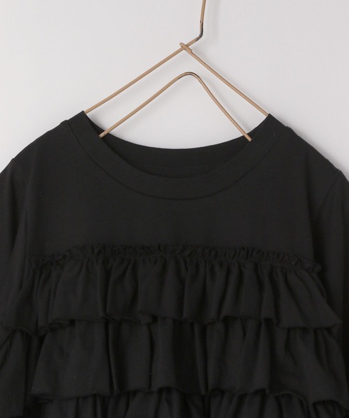 LOWRYS FARM（ローリーズファーム）の「カットフリルティアードTシャツＳＳ　 122367（Tシャツ/カットソー・キッズ・ホワイト/ブラック/グレー・110cm/120cm/130cm/140cm/150cm）」の5枚目の写真