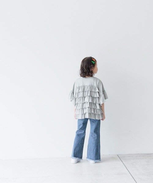 LOWRYS FARM（ローリーズファーム）の「カットフリルティアードTシャツＳＳ　 122367（Tシャツ/カットソー・キッズ・ホワイト/ブラック/グレー・110cm/120cm/130cm/140cm/150cm）」の20枚目の写真