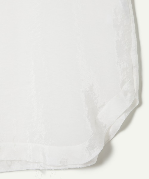 leinwande(ラインヴァンド)の「Cupro Flair Sleeve Top / キュプラフレアスリーブトップ(Tシャツ/カットソー・レディース・ブラック/ホワイト・FREE)」の8枚目の写真