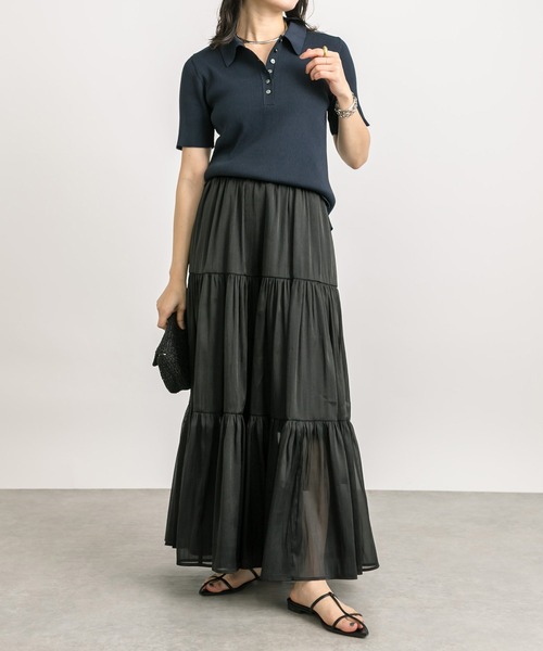 RIVE DROITE（リヴドロワ）の「オーガンジーボリュームスカート（スカート・レディース・アイボリー/ブラック・FREE）」の10枚目の写真