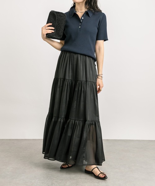 RIVE DROITE（リヴドロワ）の「オーガンジーボリュームスカート（スカート・レディース・アイボリー/ブラック・FREE）」の11枚目の写真