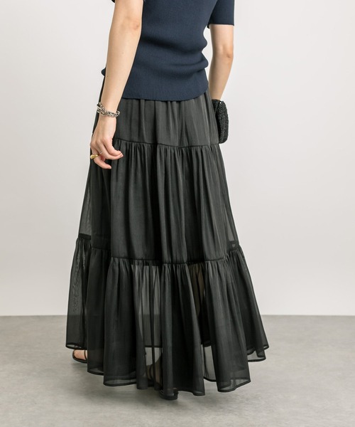 RIVE DROITE（リヴドロワ）の「オーガンジーボリュームスカート（スカート・レディース・アイボリー/ブラック・FREE）」の16枚目の写真