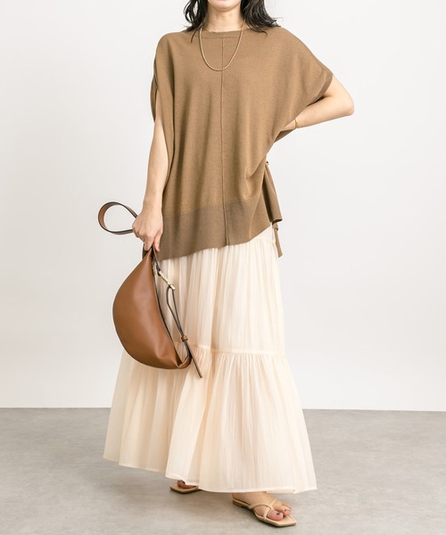 RIVE DROITE（リヴドロワ）の「オーガンジーボリュームスカート（スカート・レディース・アイボリー/ブラック・FREE）」の3枚目の写真