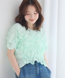 RETRO GIRL | シャーリングカットソー(Tシャツ/カットソー)