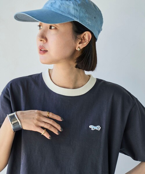 PENNEYS（ぺニーズ）の「【WEB限定】PENNEYS（ぺニーズ）別注リンガーTシャツ（Tシャツ/カットソー・レディース・ナチュラル/ネイビー/ダークグレー/オフホワイト・L/M）」の3枚目の写真