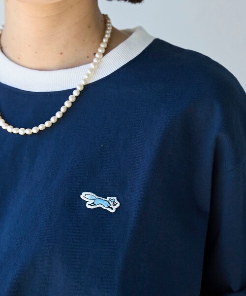 PENNEYS（ぺニーズ）の「【WEB限定】PENNEYS（ぺニーズ）別注リンガーTシャツ（Tシャツ/カットソー・レディース・ナチュラル/ネイビー/ダークグレー/オフホワイト・L/M）」の5枚目の写真