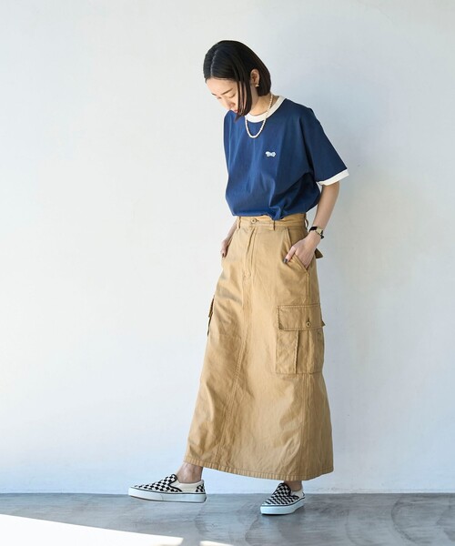 PENNEYS（ぺニーズ）の「【WEB限定】PENNEYS（ぺニーズ）別注リンガーTシャツ（Tシャツ/カットソー・レディース・ナチュラル/ネイビー/ダークグレー/オフホワイト・L/M）」の7枚目の写真