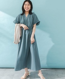 URBAN RESEARCH ROSSO WOMEN | セミシアードロストギャザーワンピース(ワンピース)
