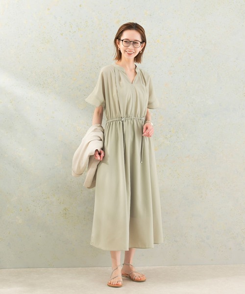美品 ROSSO セミシアードロストギャザーワンピース 半袖 美品 ROSSO セミシアードロストギャザーワンピース 半袖 - メルカリ