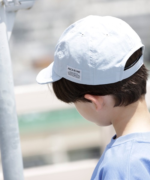 ARCH & LINE(アーチアンドライン)の「《環境配慮素材》UVCUT NYLON BASIC CAP 紫外線カット 撥水 接触冷感(キャップ・キッズ・ミント/ピンク/ライトベージュ/サックスブルー/チャコールグレー・54/57/60/48)」の4枚目の写真