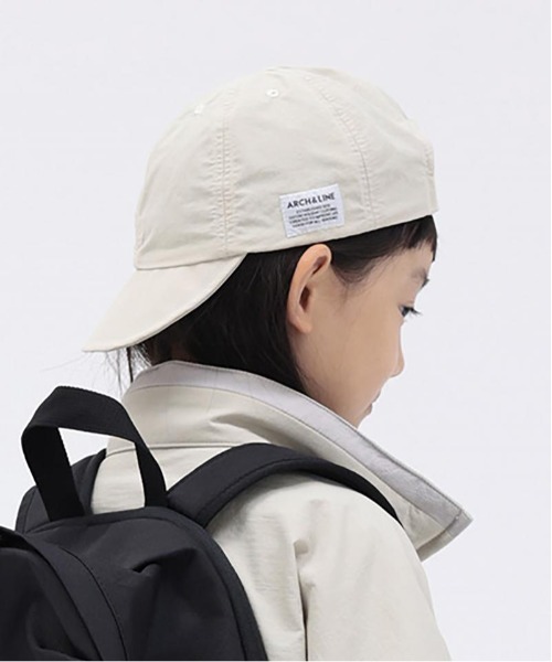 ARCH & LINE(アーチアンドライン)の「《環境配慮素材》UVCUT NYLON BASIC CAP 紫外線カット 撥水 接触冷感(キャップ・キッズ・ミント/ピンク/ライトベージュ/サックスブルー/チャコールグレー・54/57/60/48)」の3枚目の写真