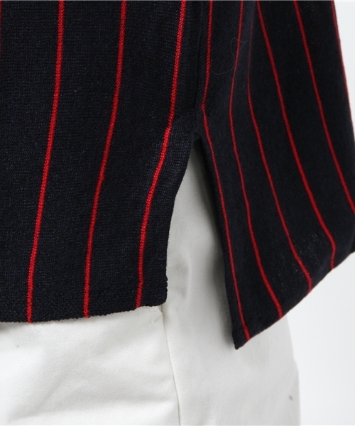 SEVENDAYS=SUNDAY（セブンデイズサンデイ）の「ウール混ストライプ　長袖プルオーバー（ニット/セーター・レディース・オフホワイト/ベージュ/グレー/ネイビー・MEDIUM/LARGE）」の10枚目の写真