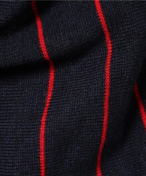 SEVENDAYS=SUNDAY（セブンデイズサンデイ）の「ウール混ストライプ　長袖プルオーバー（ニット/セーター・レディース・オフホワイト/ベージュ/グレー/ネイビー・MEDIUM/LARGE）」の11枚目の写真